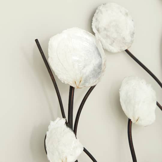 White Coastal Shell Arrangement Wall Accent